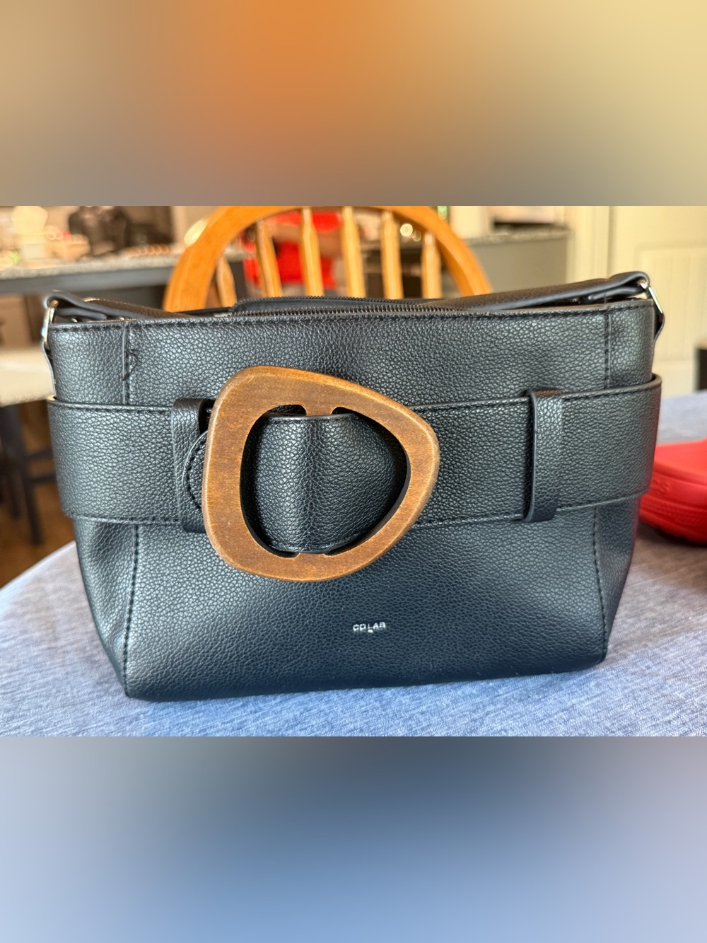 COLLAB Black Mini Bag with Stylish Buckle